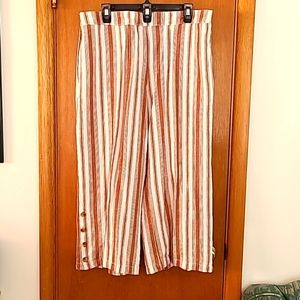 Womens Wide Leg Crop Pants